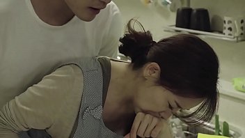 Young guy fucked his Korean stepmother in the kitchen